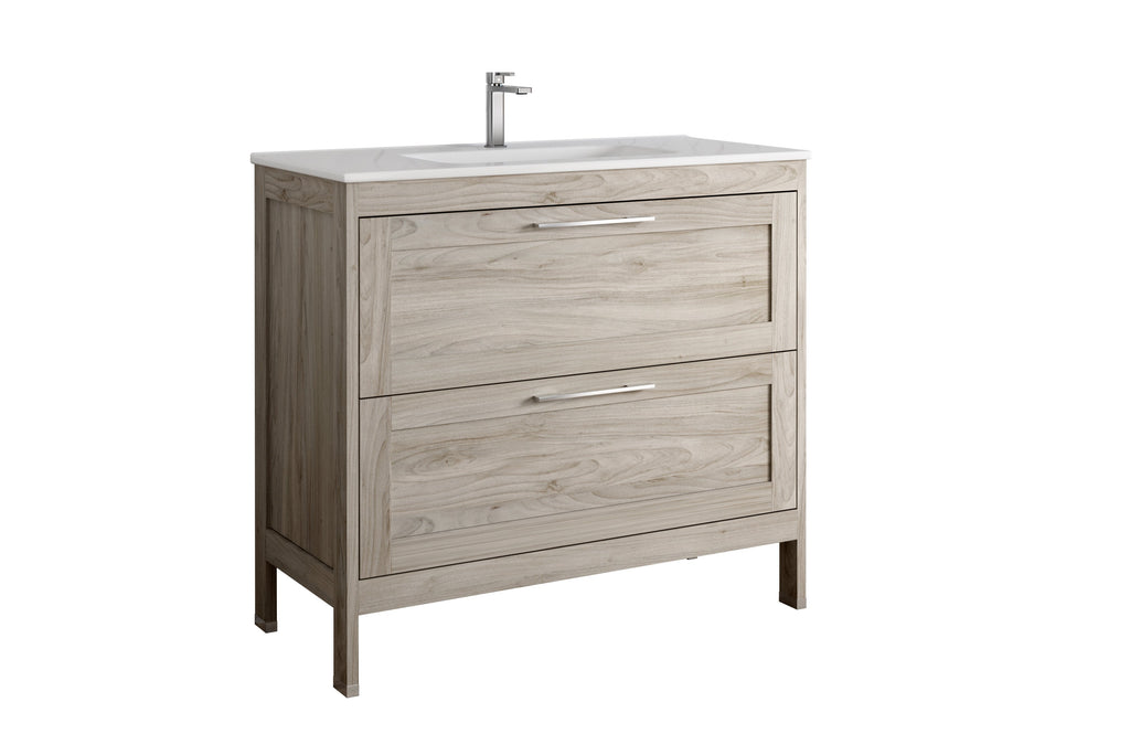 DAX Lakeside Single Vanity 40 Inches Gray Pine with Onix Basin (DAX-LAKE014012-ONX)