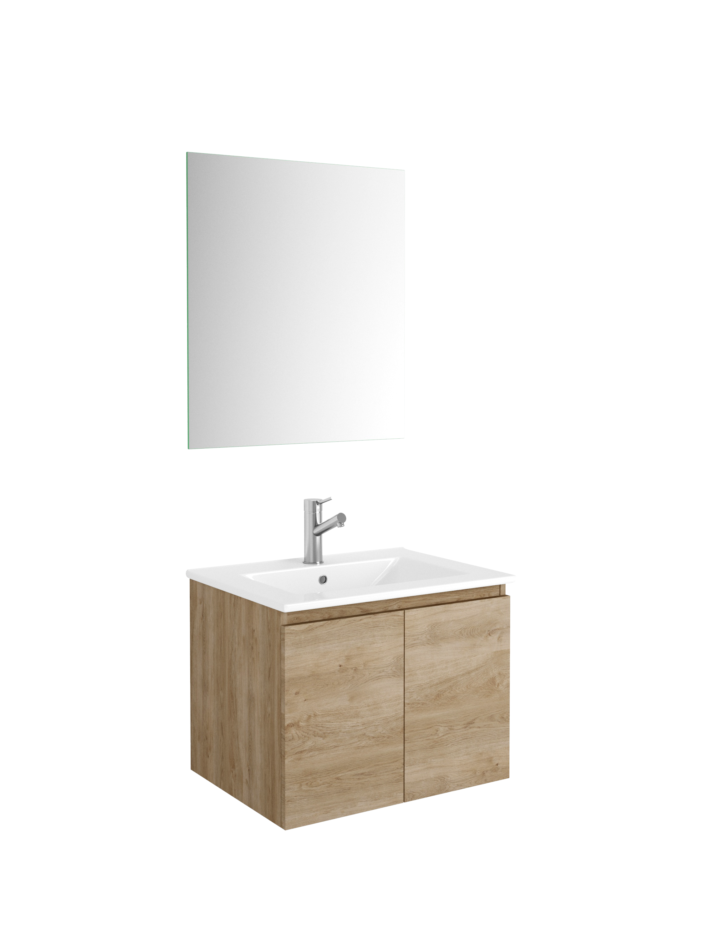 DAX Malibu vanity cabinet 24", oak with Onix basin (DAX-MAL012414-ONX)