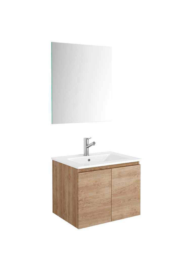DAX Malibu vanity cabinet 24", oak with Onix basin (DAX-MAL012414-ONX)