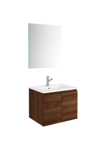 DAX Malibu vanity cabinet 24", walnut with Onix basin (DAX-MAL012415-ONX)