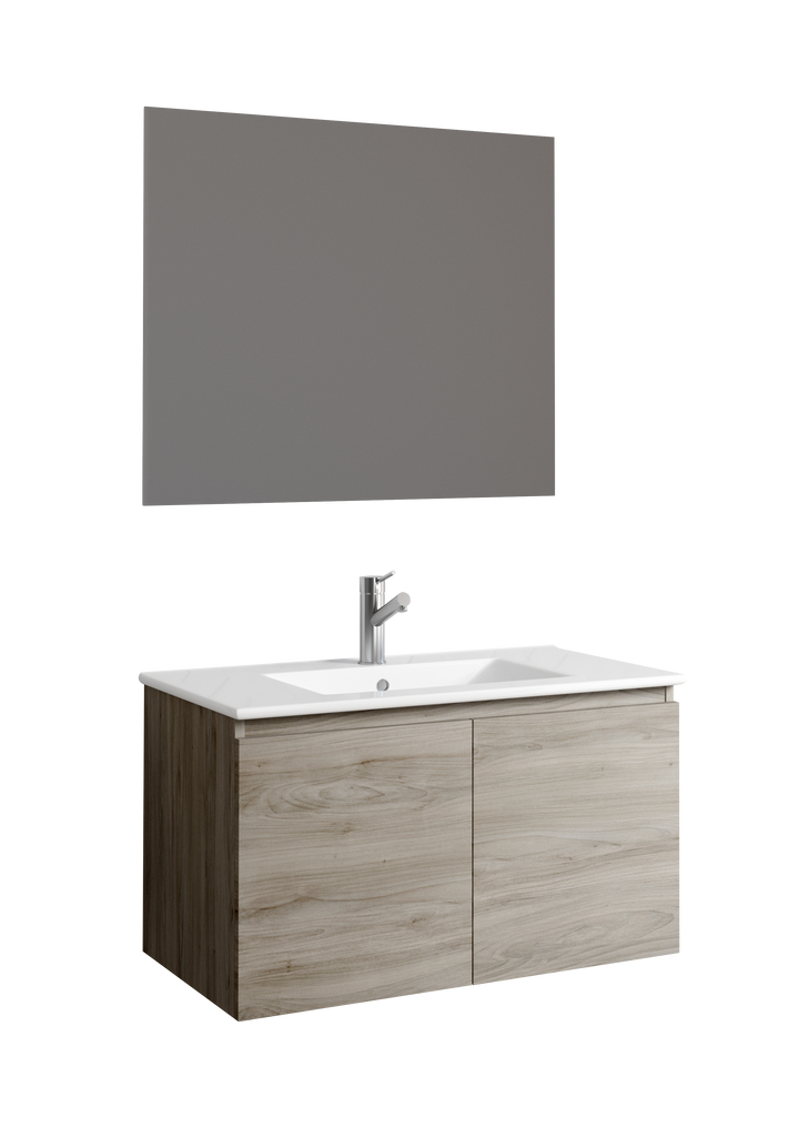 DAX Malibu vanity cabinet 32", pine with Onix basin (DAX-MAL013212-ONX)