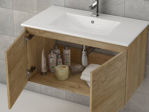 DAX Malibu vanity cabinet 32", oak with Onix basin (DAX-MAL013214-ONX)