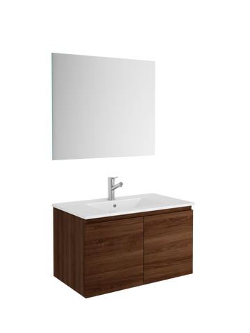 DAX Malibu vanity cabinet 32", walnut with Onix basin (DAX-MAL013215-ONX)