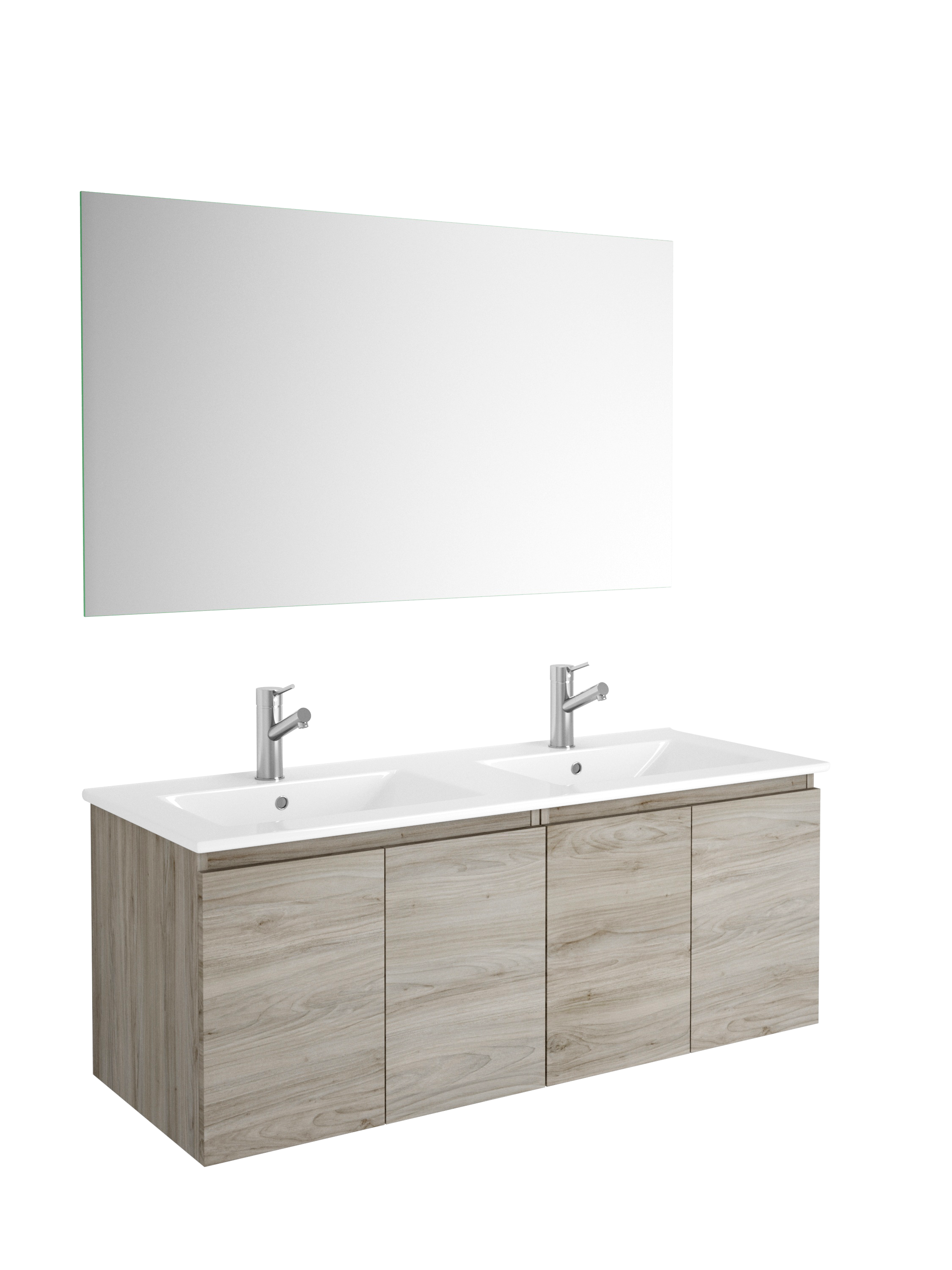 DAX Malibu double vanity cabinet 48", pine with Onix basin (DAX-MAL014812-ONX)