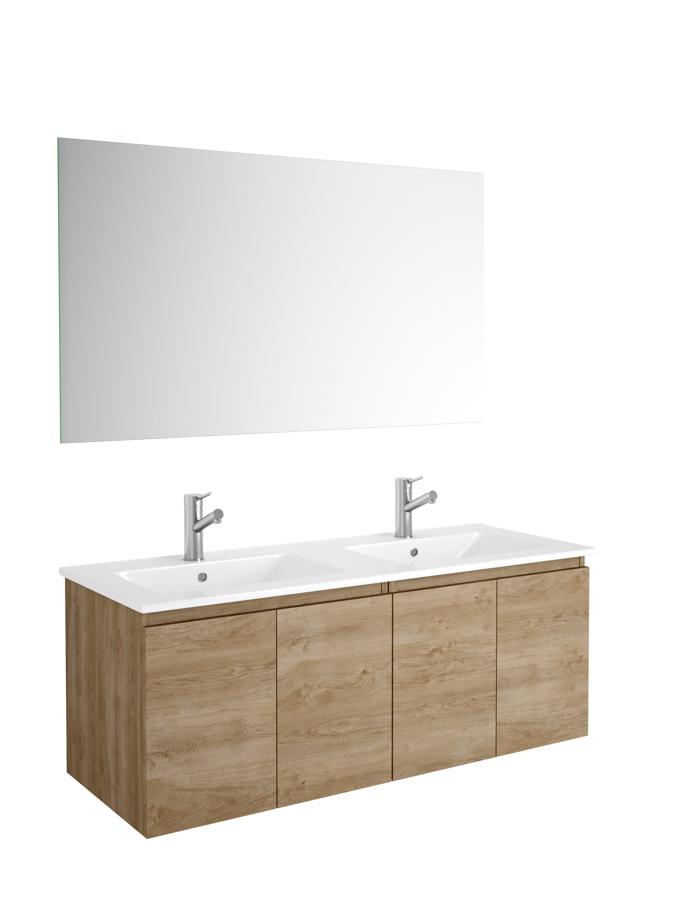 DAX Malibu double vanity cabinet 48", oak with Onix basin (DAX-MAL014814-ONX)