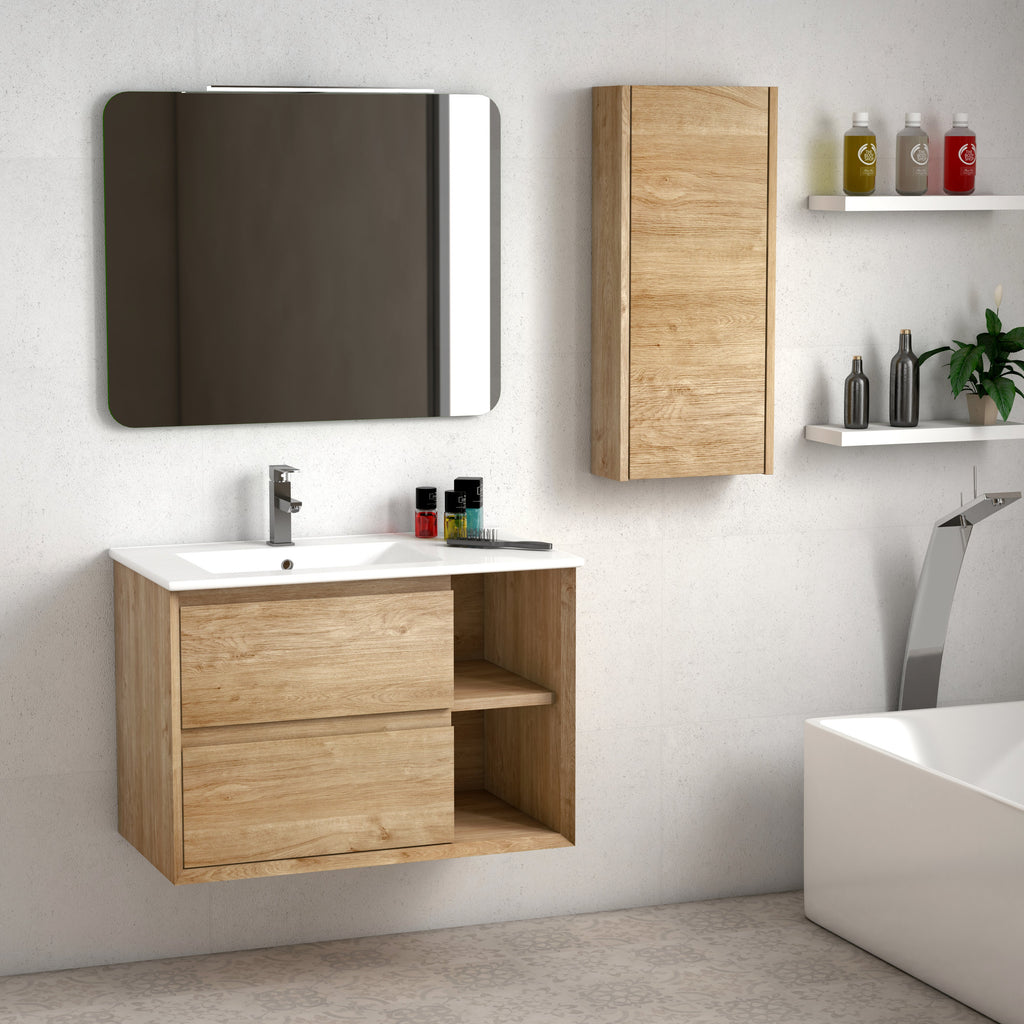 DAX Oceanside vanity cabinet, 32", oak with Onix basin (DAX-OCE013214-ONX)