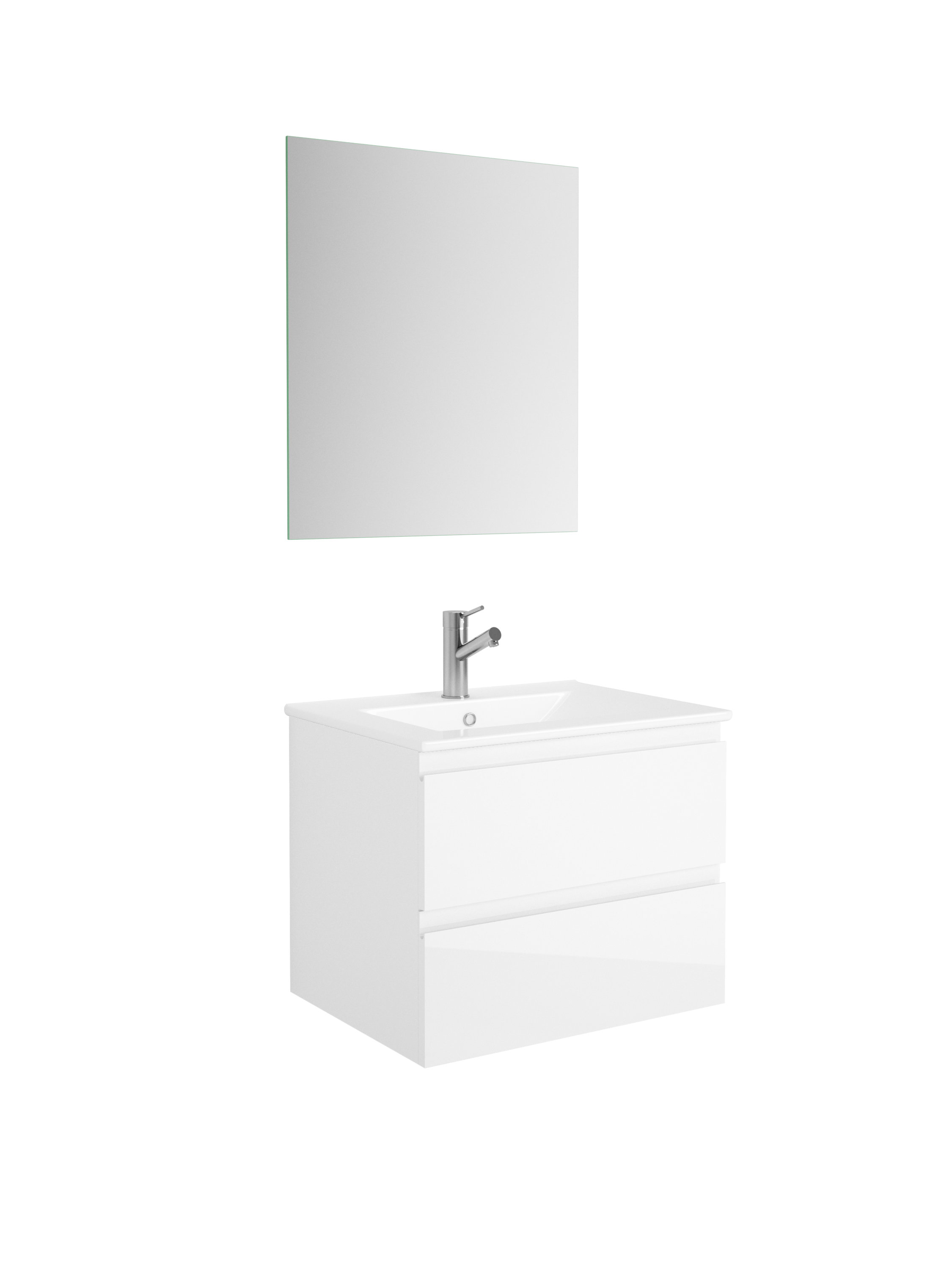 DAX Pasadena vanity cabinet 24", glossy white with Onix basin (DAX-PAS012411-ONX)