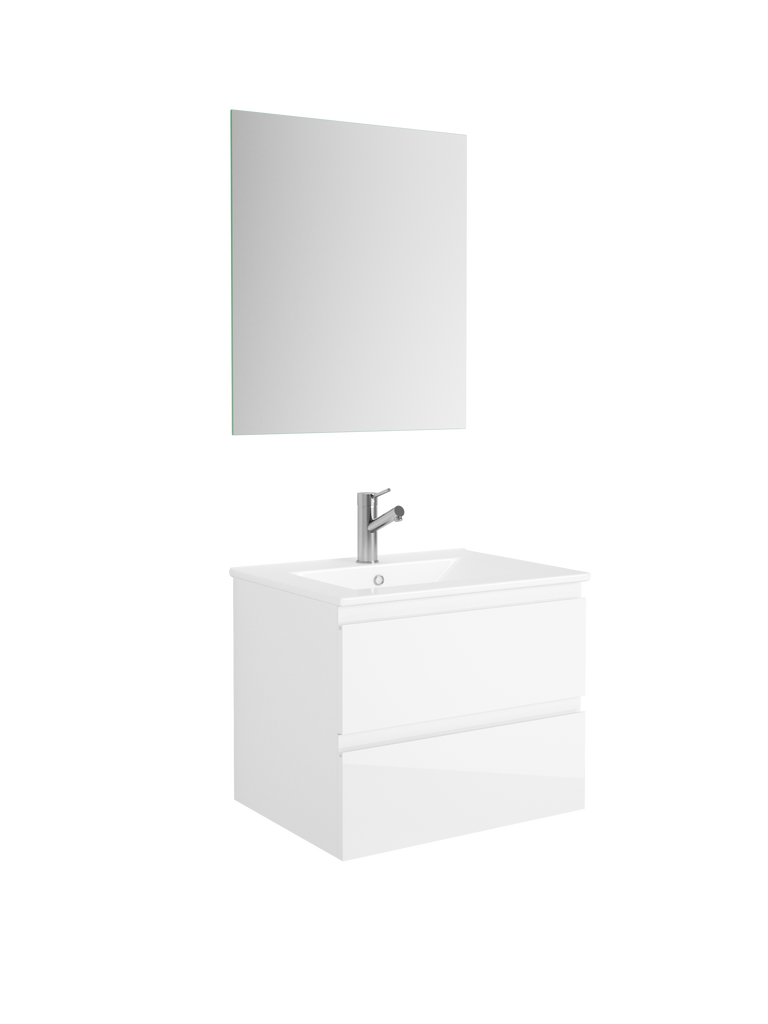 DAX Pasadena vanity cabinet 24", glossy white with Onix basin (DAX-PAS012411-ONX)