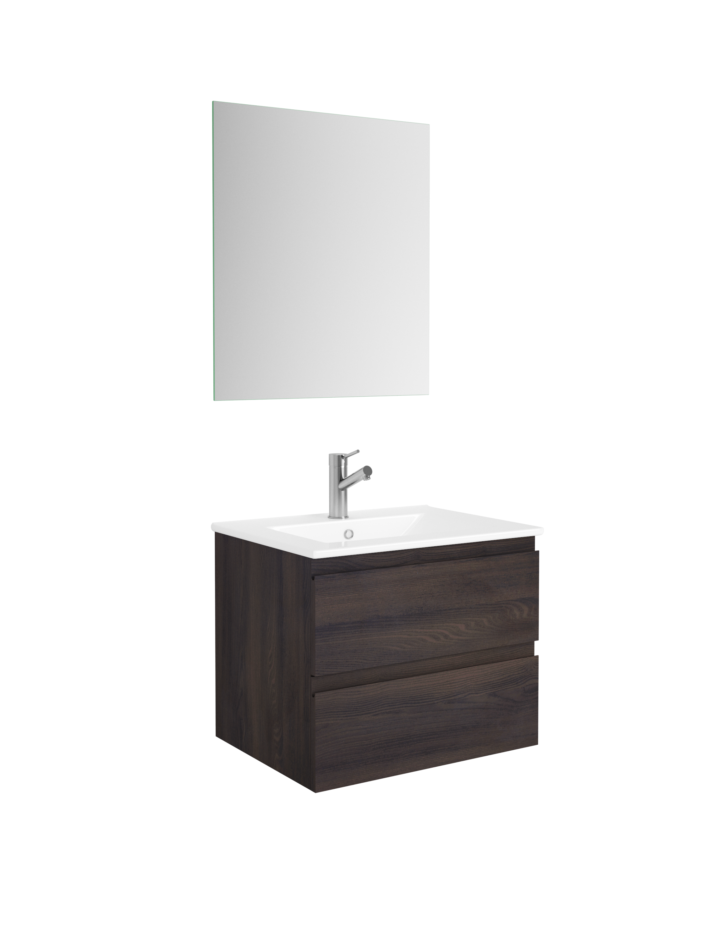 DAX Pasadena vanity cabinet 24", wenge with Onix basin (DAX-PAS012413-ONX)