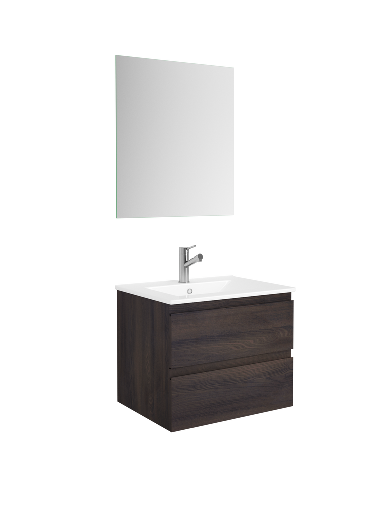 DAX Pasadena vanity cabinet 24", wenge with Onix basin (DAX-PAS012413-ONX)