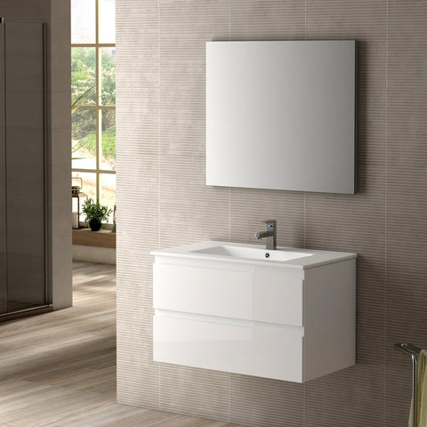 DAX Pasadena vanity cabinet 32", glossy white with Onix basin (DAX-PAS013211-ONX)