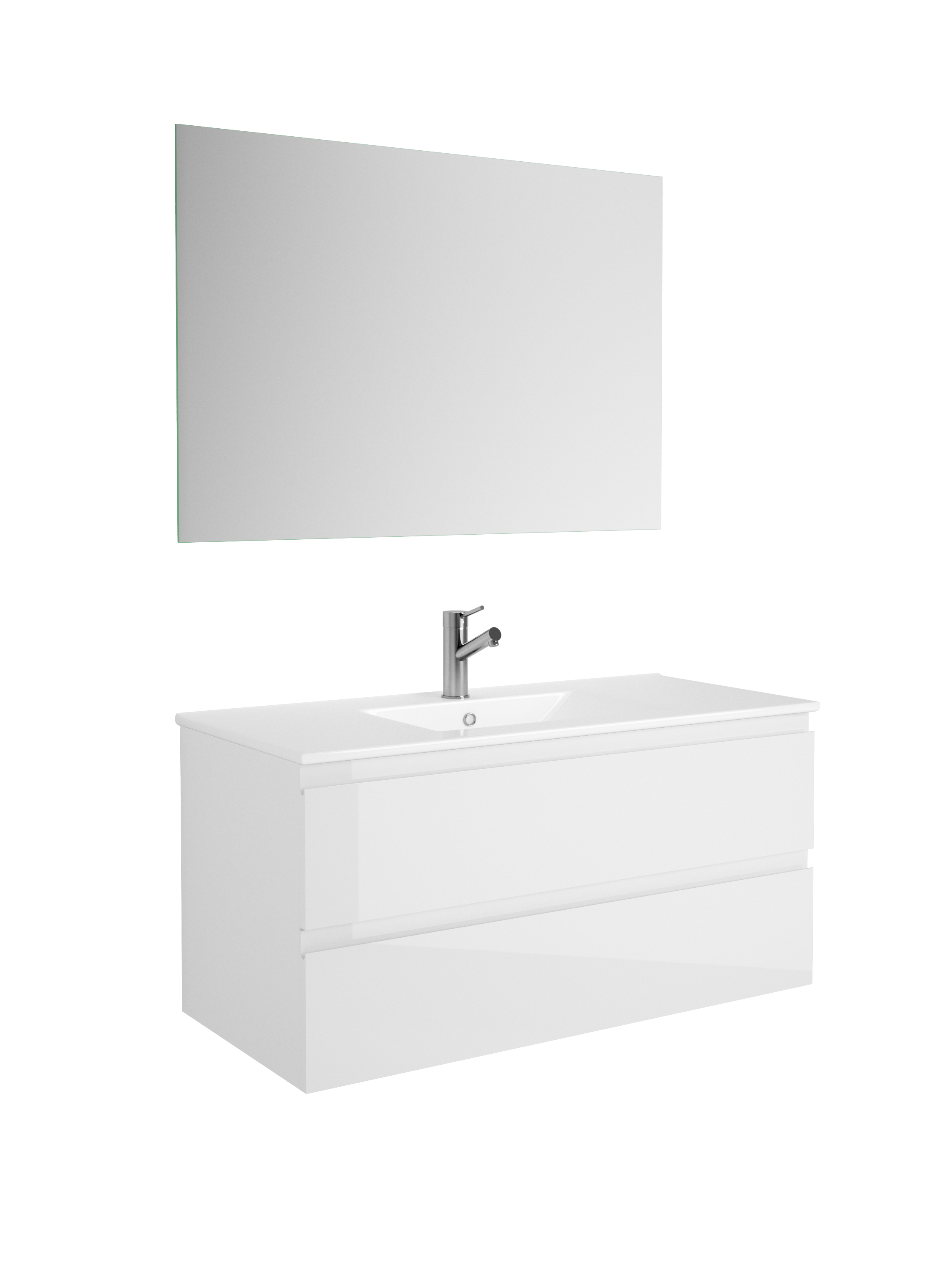 DAX Pasadena vanity cabinet 40", glossy white with Onix basin (DAX-PAS014011-ONX)