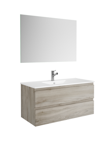DAX Pasadena vanity cabinet 40", pine with Onix basin (DAX-PAS014012-ONX)