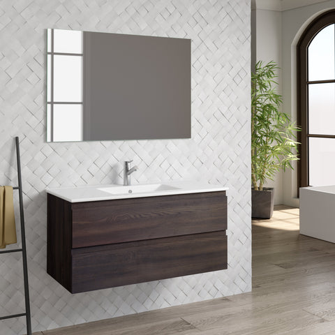 DAX Pasadena vanity cabinet 40", wenge with Onix basin (DAX-PAS014013-ONX)