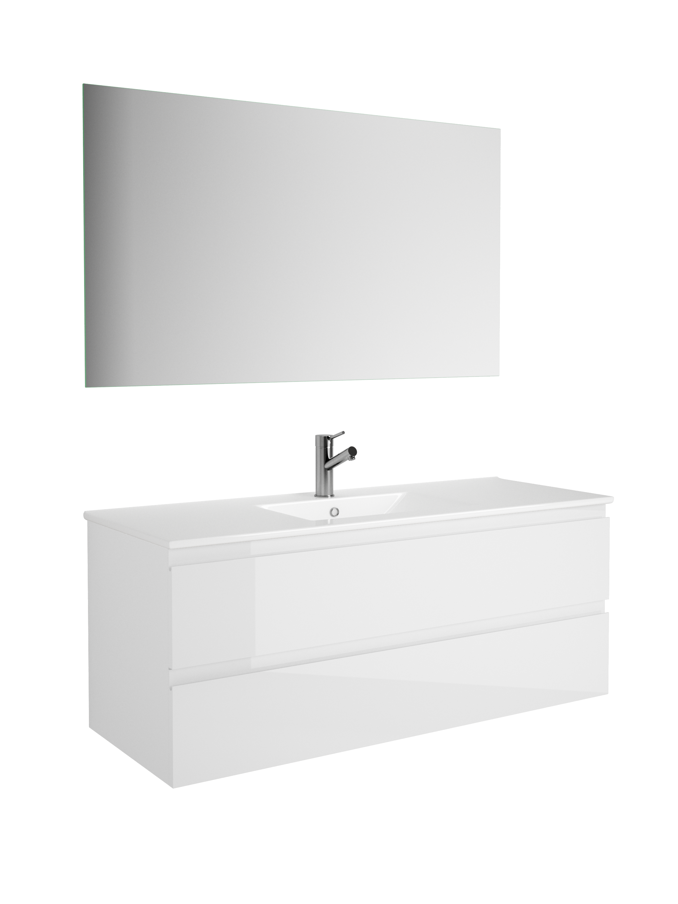 DAX Pasadena vanity cabinet 48", glossy white with Onix basin (DAX-PAS014811-ONX)