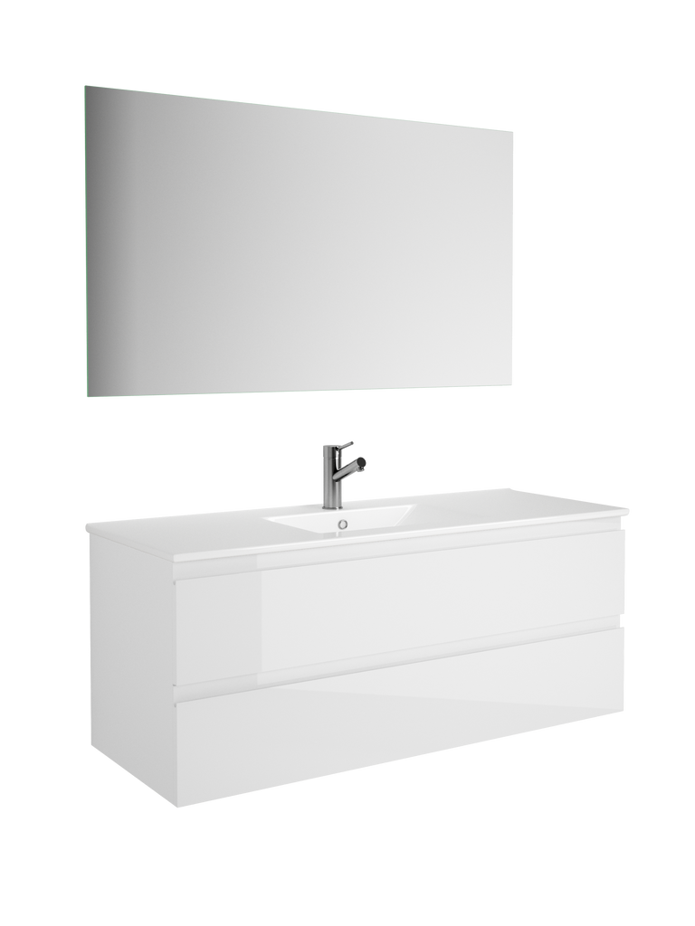 DAX Pasadena vanity cabinet 48", glossy white with Onix basin (DAX-PAS014811-ONX)