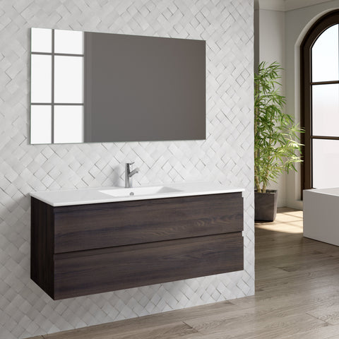 DAX Pasadena vanity cabinet 48", wenge with Onix basin (DAX-PAS014813-ONX)