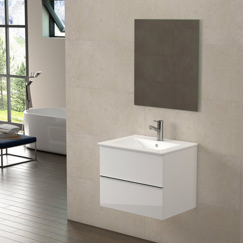 DAX Santa Monica vanity cabinet 24", glossy white with Onix basin (DAX-SM012411-ONX)