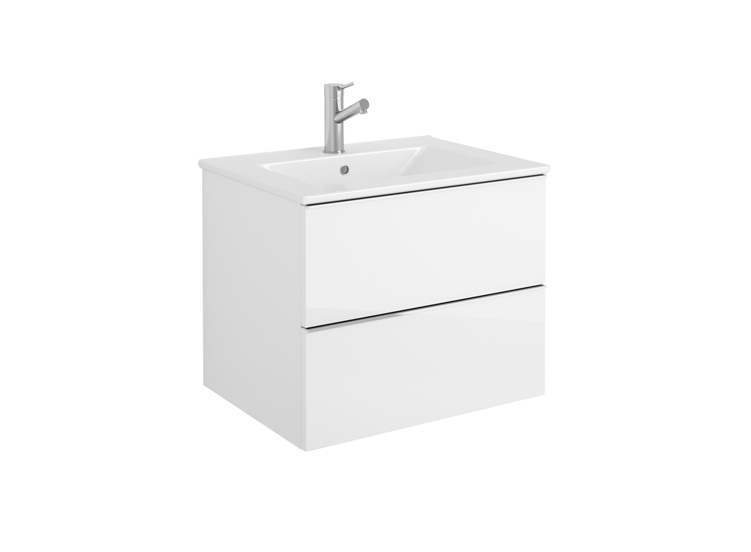 DAX Santa Monica vanity cabinet 24", glossy white with Onix basin (DAX-SM012411-ONX)