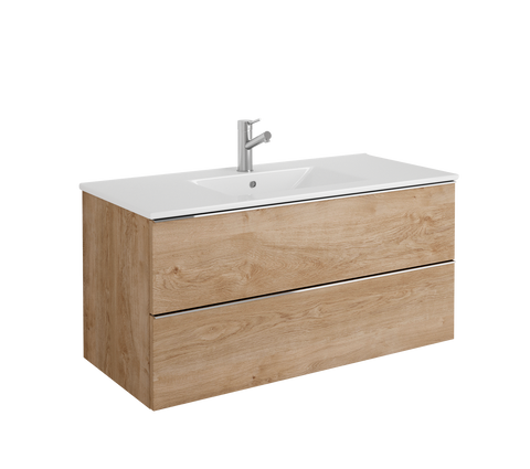 DAX Santa Monica vanity cabinet 40", oak with Onix basin (DAX-SM014014-ONX)