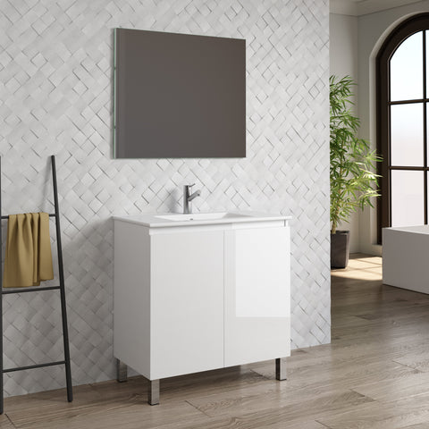 DAX Sunset vanity cabinet 32", glossy white with Onix basin (DAX-SUN013211-ONX)