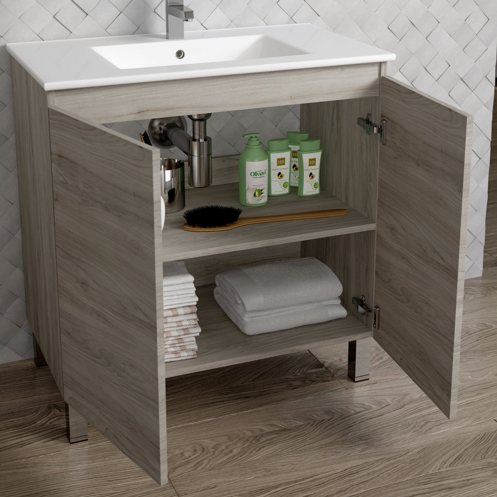DAX Sunset vanity cabinet 32", pine with Onix basin (DAX-SUN013212-ONX)