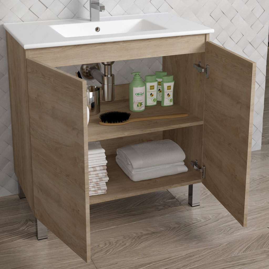 DAX Sunset vanity cabinet 32", oak with Onix basin (DAX-SUN013214-ONX)