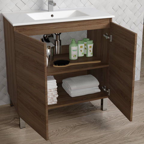 DAX Sunset vanity cabinet 32", walnut with Onix basin (DAX-SUN013215-ONX)