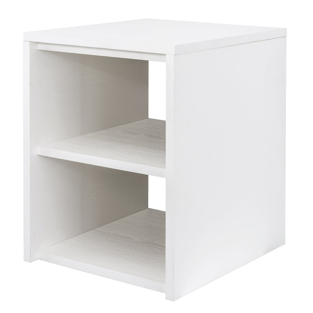 16" Lower Open Side Cabinet, Wall Mount, White, ZEN Collection by DAX