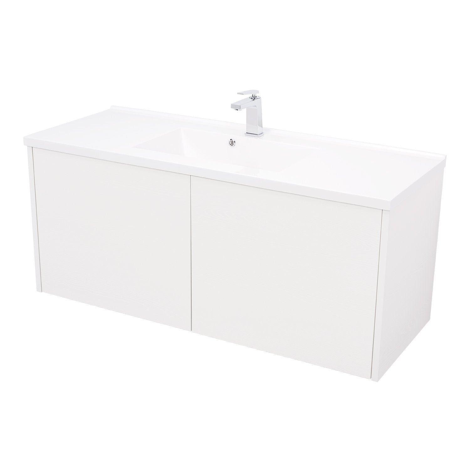 48" Single Vanity Cabinet, Wall Mount, 2 Doors, White, ZEN Collection by DAX