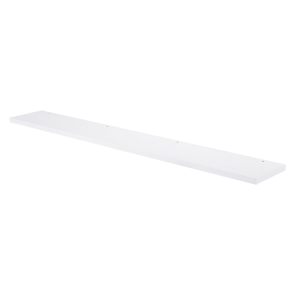 48" Wood Finish Mirror Shelf, Wall Mount, White, ZEN Collection by DAX