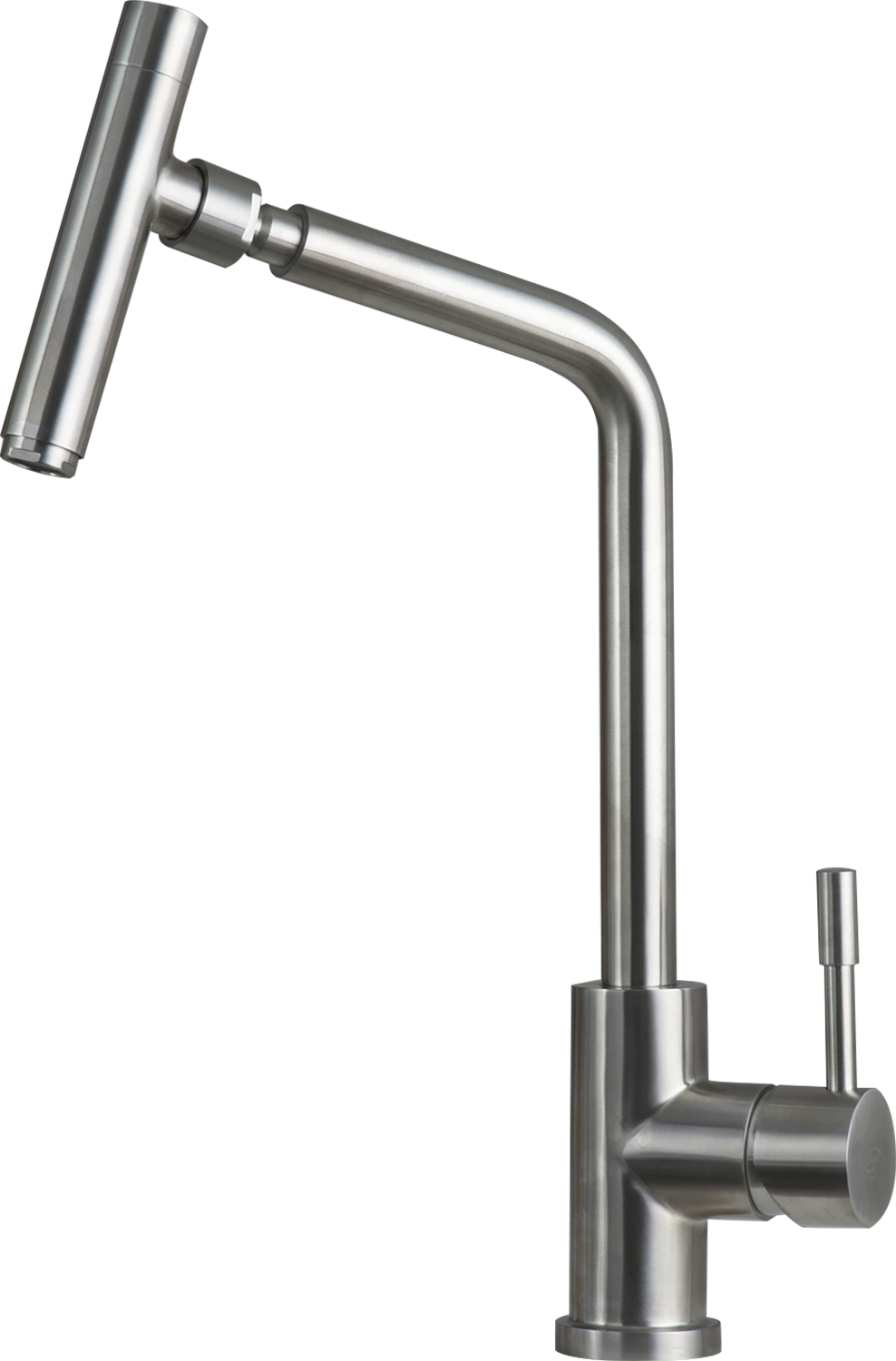 DAX Modern Single Handle Kitchen Faucet, Stainless Steel Body, Brushed Finish,  Size 10-5/16 x 16-1/2 Inches (DAX-70118)