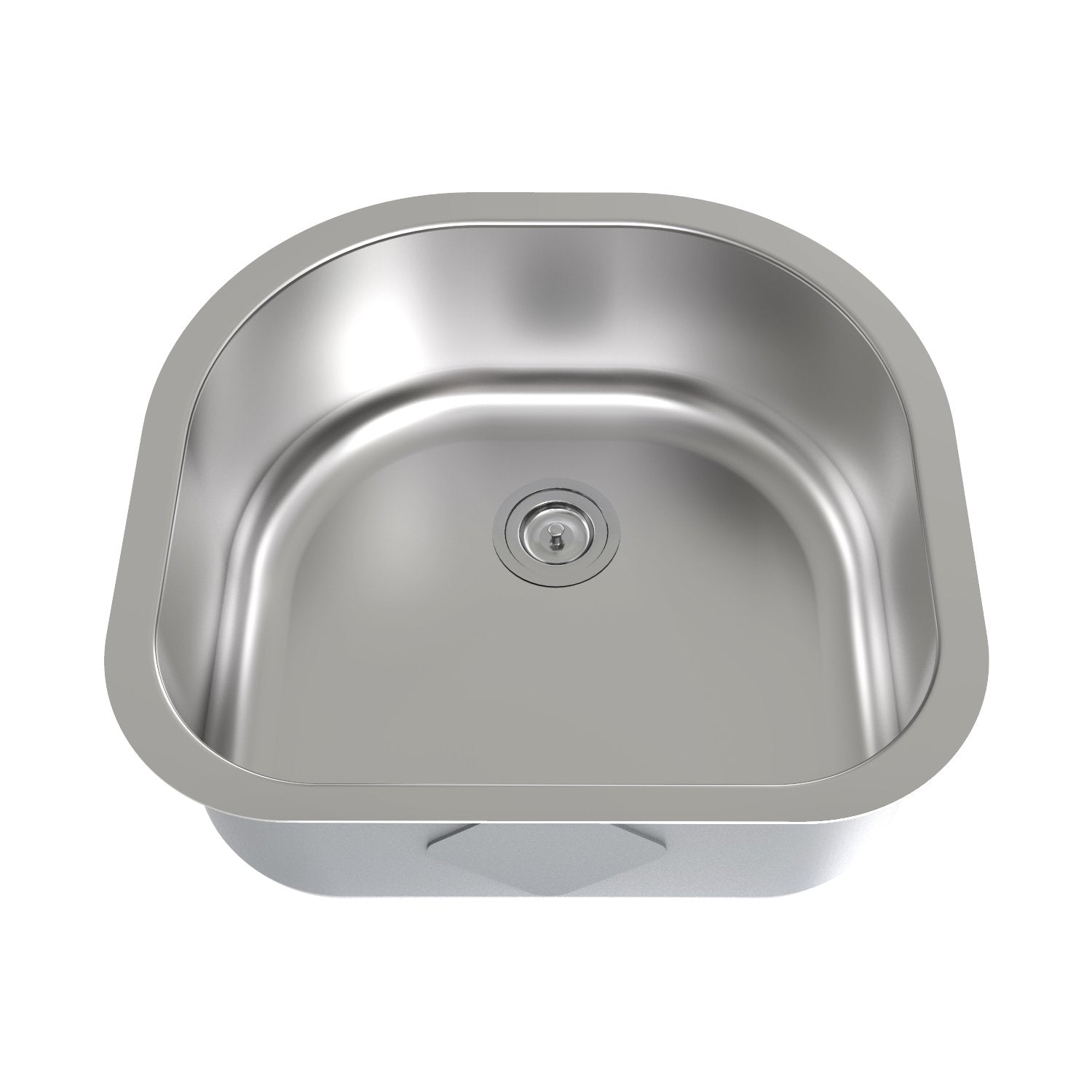 DAX Single Bowl Undermount Kitchen Sink, 18 Gauge Stainless Steel, Brushed Finish, 23 x 21 x 9 Inches (KA-2321)
