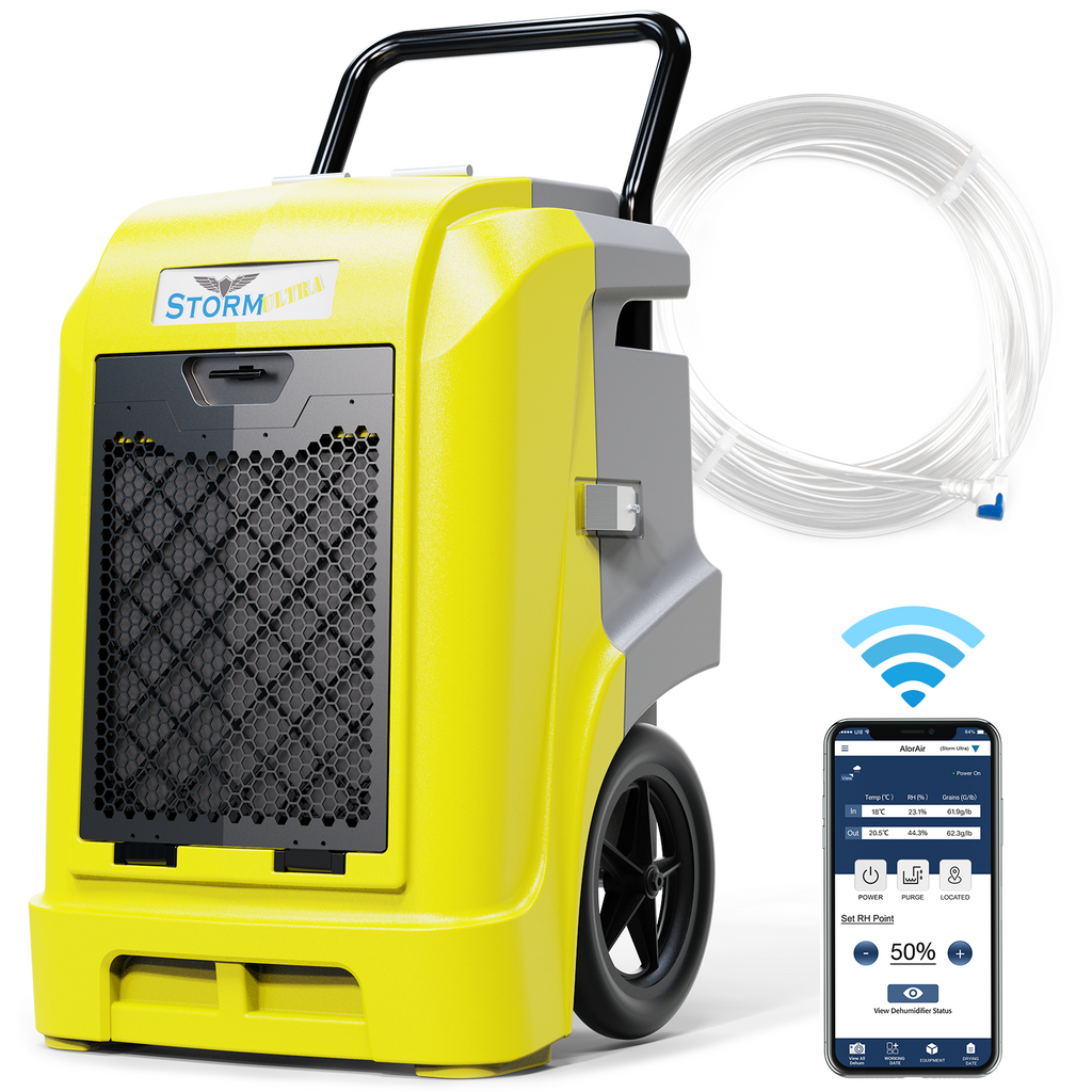AlorAir Storm Ultra 190 PPD Industrial Commercial Large Dehumidifier with Wi-Fi Controls, for Basements, Garages, and Flood Restoration, with a Pump, cETL Listed, 5 Years Warranty