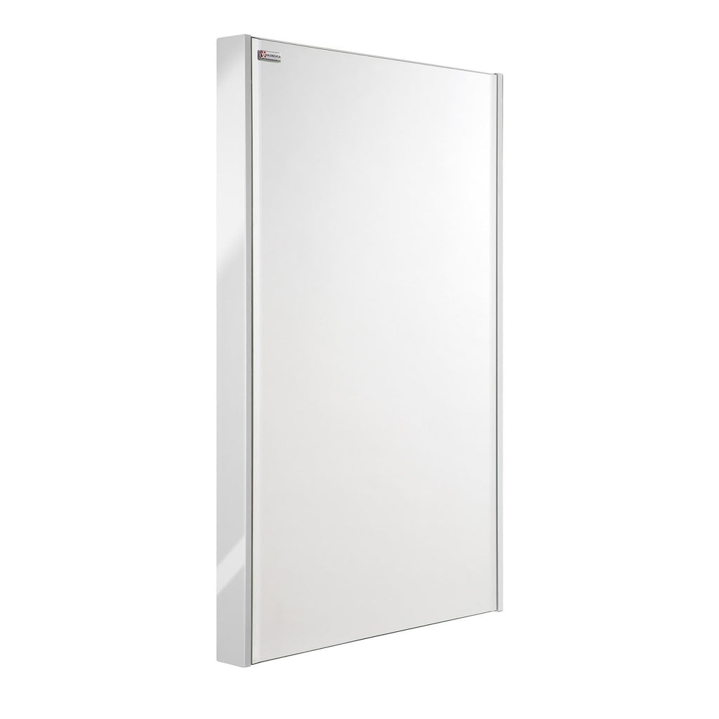 20" Slim Frame Bathroom Vanity Mirror, Wall Mount, White, Serie Dune/Solco by VALENZUELA