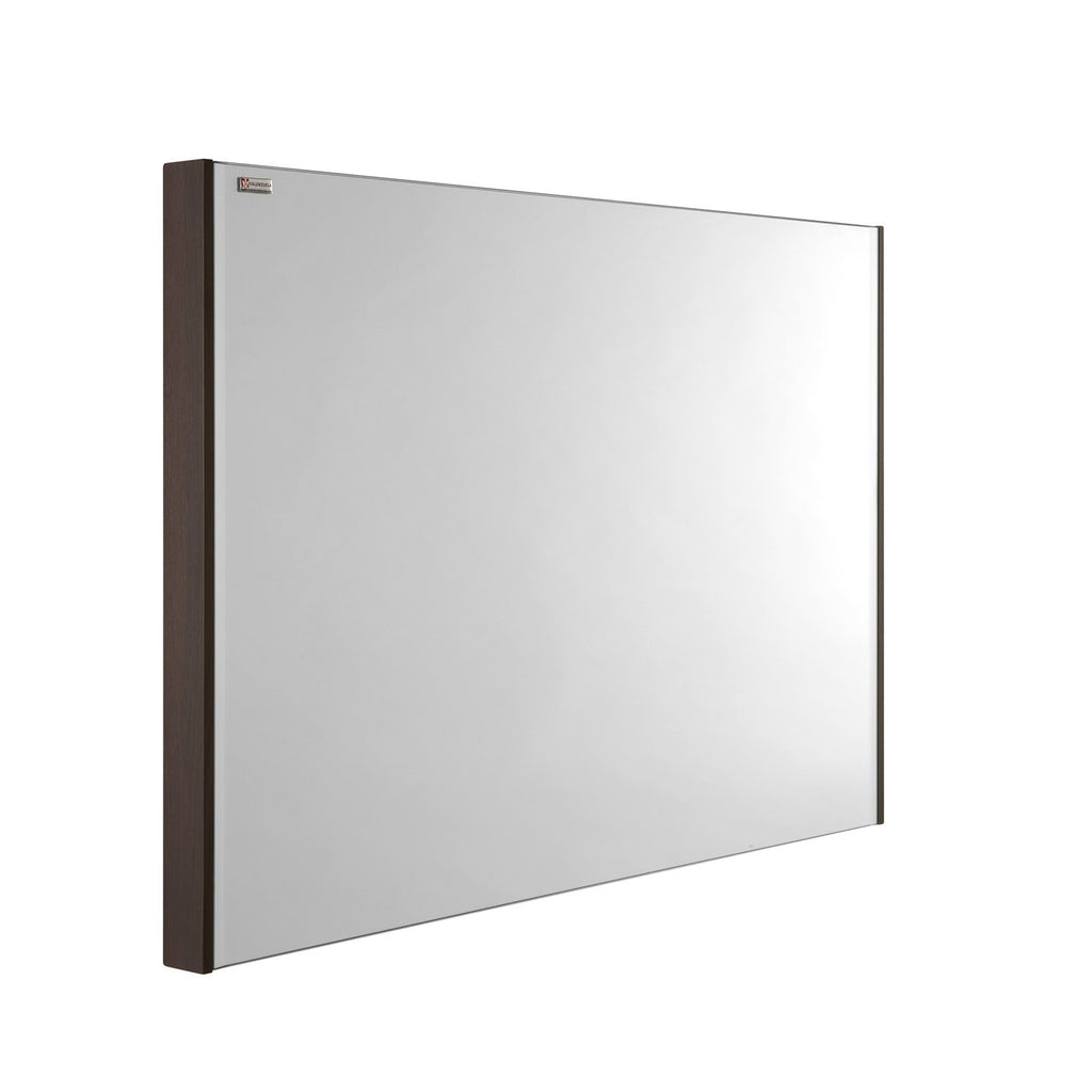 40" Slim Frame Bathroom Vanity Mirror, Wall Mount, Wenge, Serie Dune/Solco by VALENZUELA