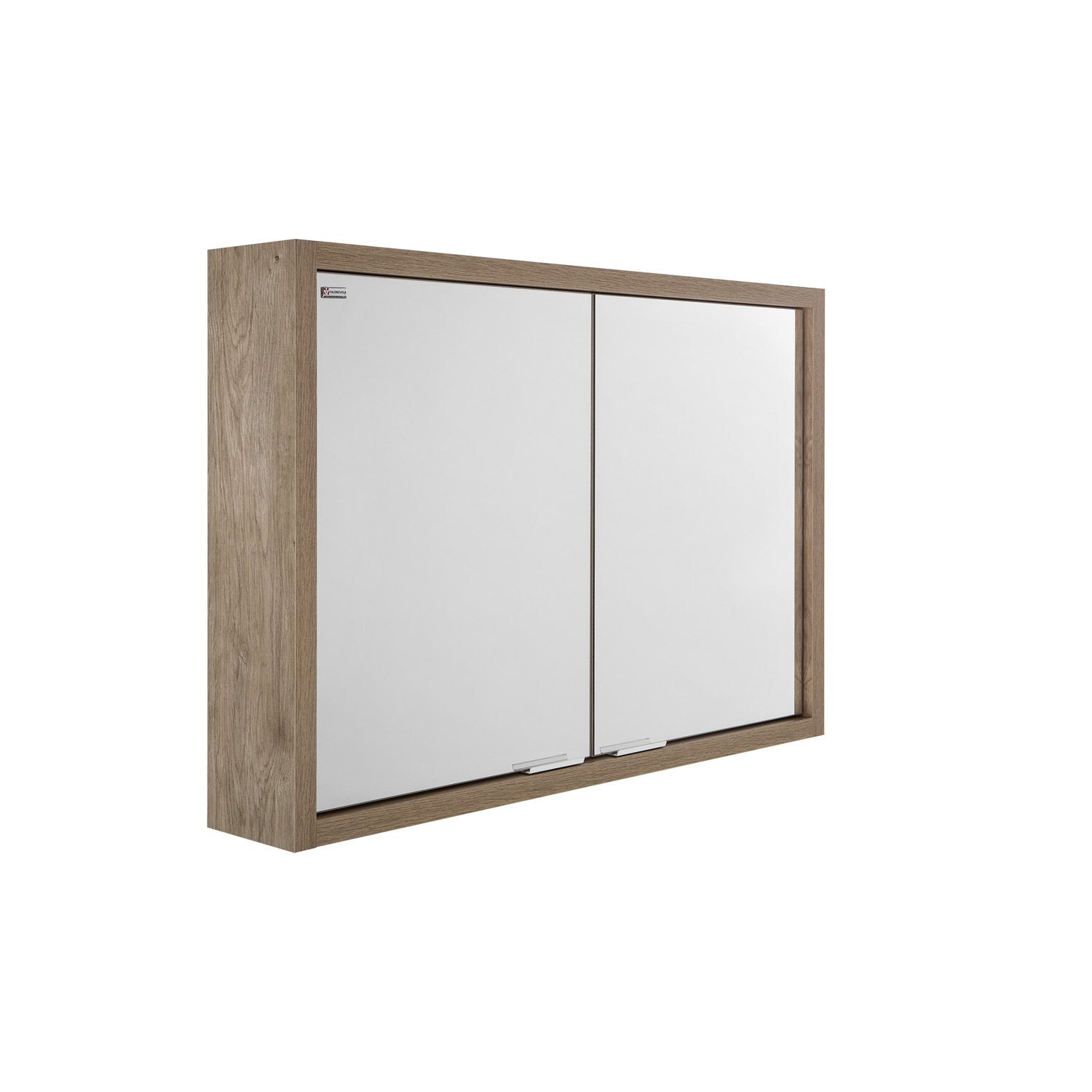 40" Medicine Cabinet Bathroom Vanity Mirror, Wall Mount, Oak, Serie Tino by VALENZUELA