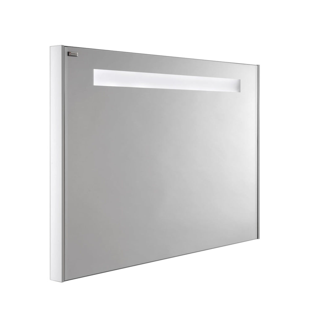 32" LED Backlit Bathroom Vanity Mirror, Wall Mount, White Matt, Serie Class by VALENZUELA