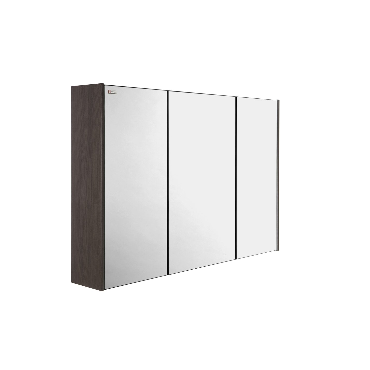 40" Medicine Cabinet Bathroom Vanity Mirror, Wall Mount, 3 Doors, Wenge, Serie Dune/Solco by VALENZUELA