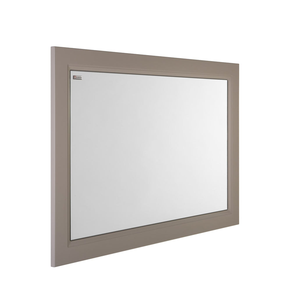 48" Framed Bathroom Vanity Mirror, Wall Mount, Mink Matt, Serie Class by VALENZUELA