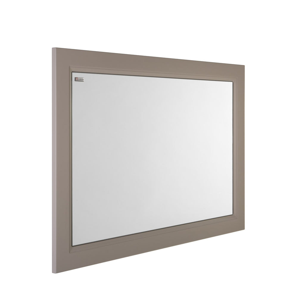 40" Framed Bathroom Vanity Mirror, Wall Mount, Mink Matt, Serie Class by VALENZUELA