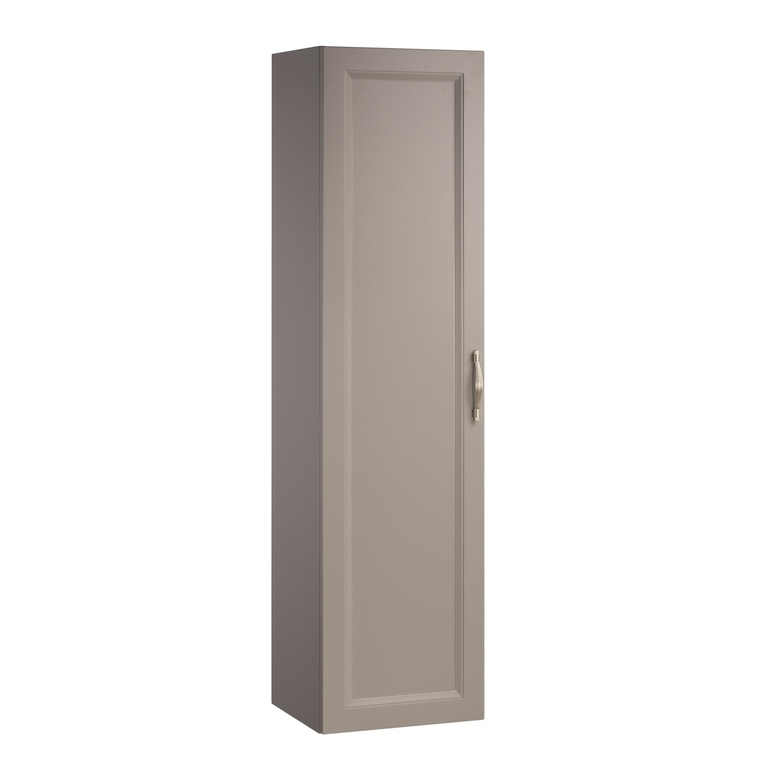 16" Tall Side Cabinet, Wall Mount, 1 Door whit Handle and Soft Close and Reversible Opening, Mink, Serie Class by VALENZUELA