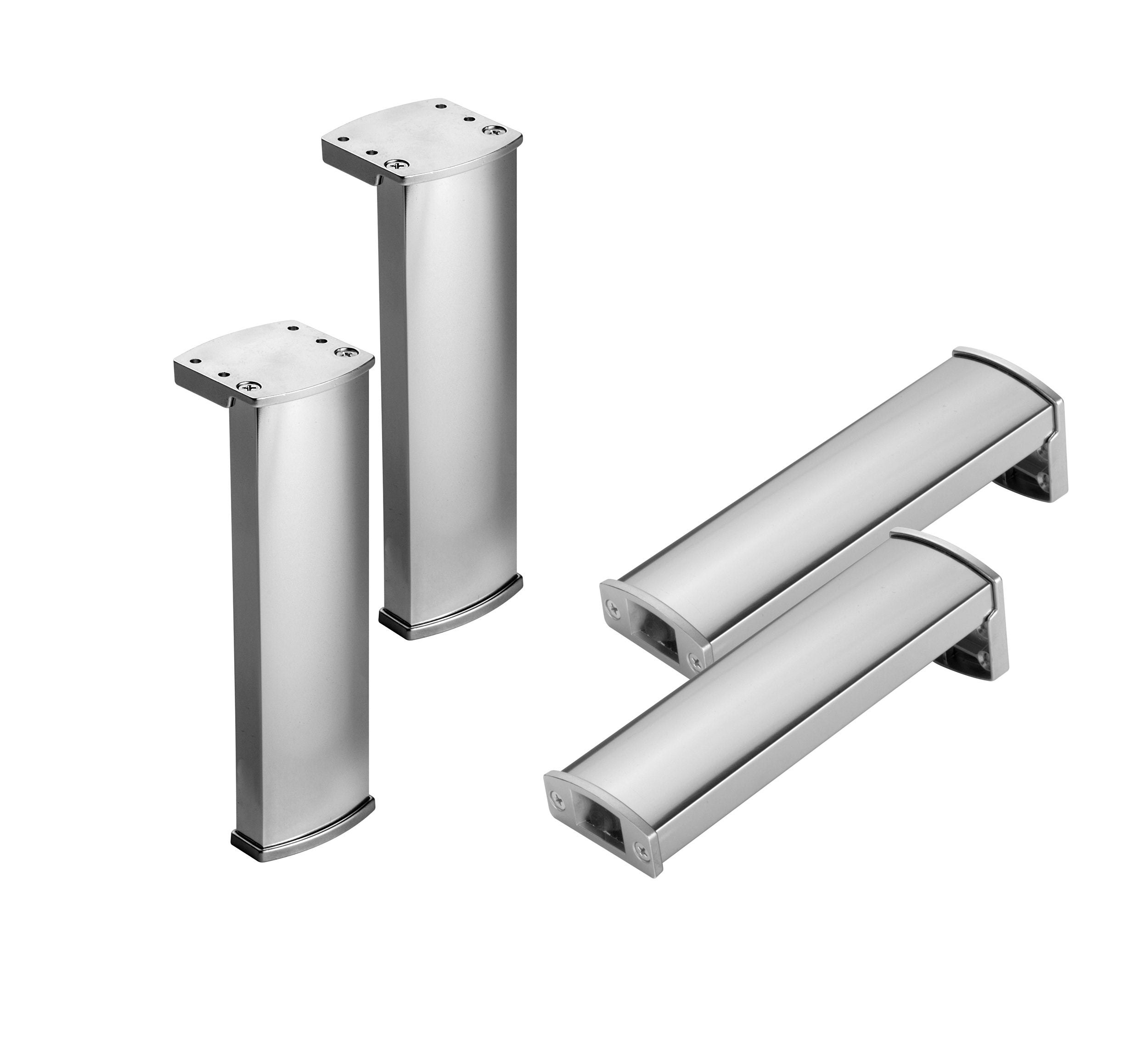 7-1/6" Cabinet Legs, Set of 4 Chrome by VALENZUELA