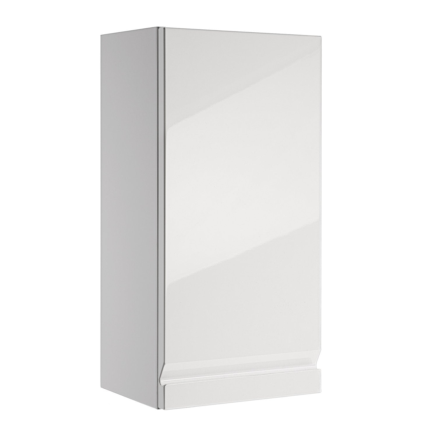 16" Small Side Cabinet, Wall Mount, 1 Door whit Soft Close and Right Opening, White, Serie Solco by VALENZUELA