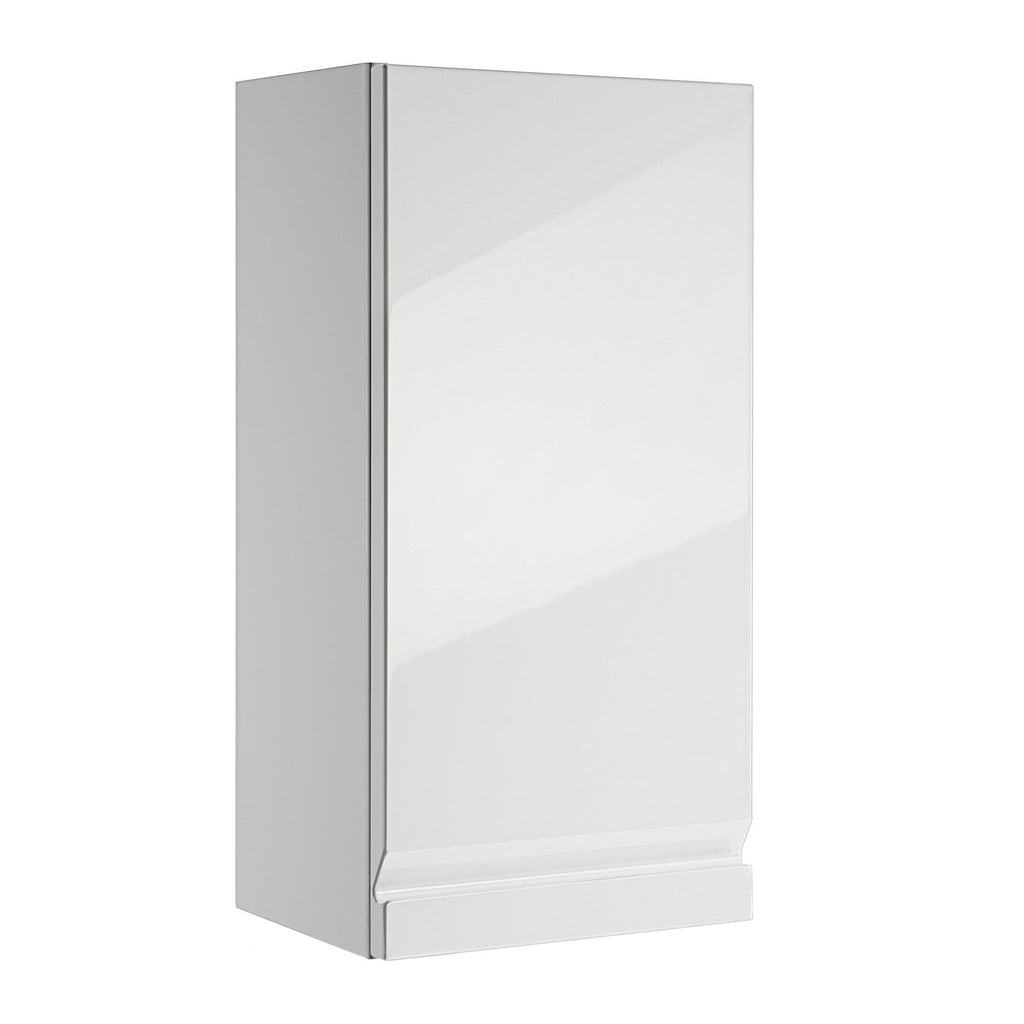 16" Small Side Cabinet, Wall Mount, 1 Door whit Soft Close and Right Opening, White, Serie Solco by VALENZUELA