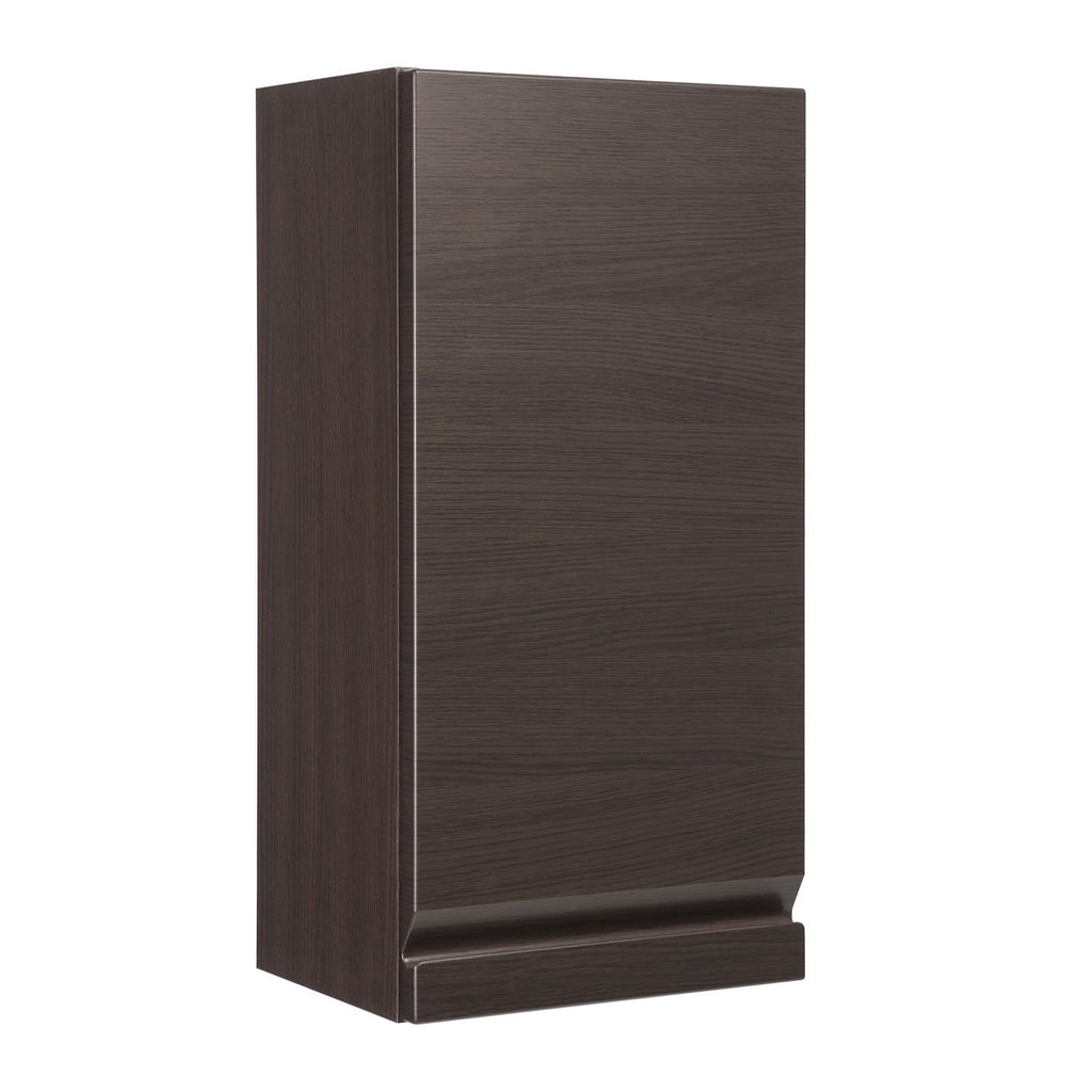 16" Small Side Cabinet, Wall Mount, 1 Door whit Soft Close and Right Opening, Wenge, Serie Solco by VALENZUELA