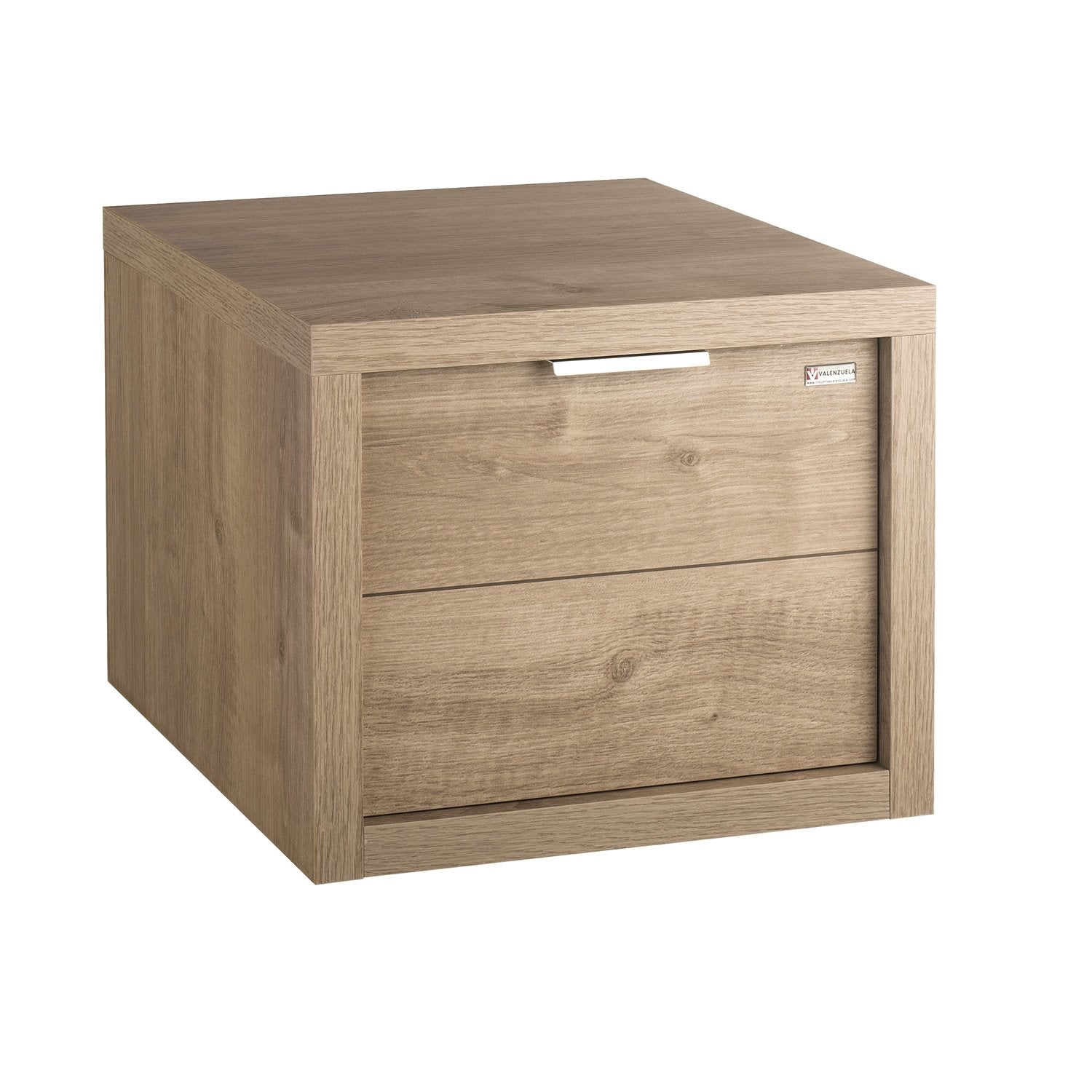 16" Lower Side Cabinet, Wall Mount, 1 Drawer whit Handle and Soft Close, Oak, Serie Tino by VALENZUELA