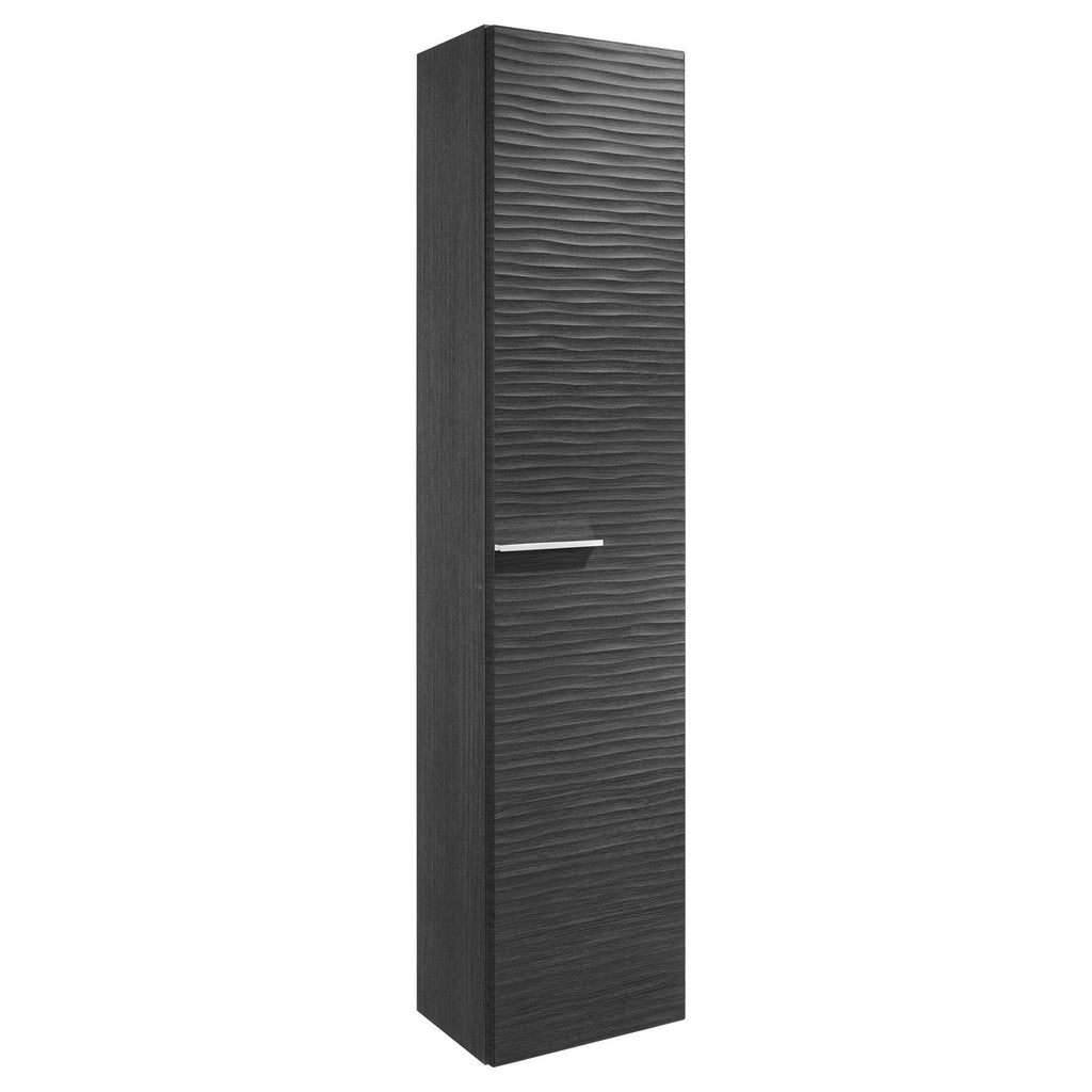 16" Tall Side Cabinet, Wall Mount, 1 Door whit Soft Close and Reversible Opening, Grey, Serie Dune by VALENZUELA