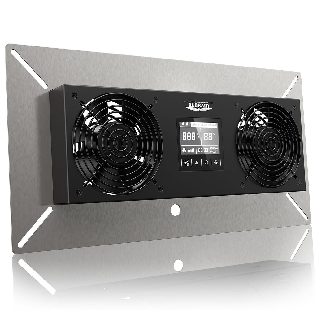 AlorAir Crawl space Basement Ventilator Fan, VentirPro-S2 with Temperature Humidity Controller, Timing Cycle, Speed Control, for attic, garage, shed, crawl space, basements, 240CFM (Air-out)