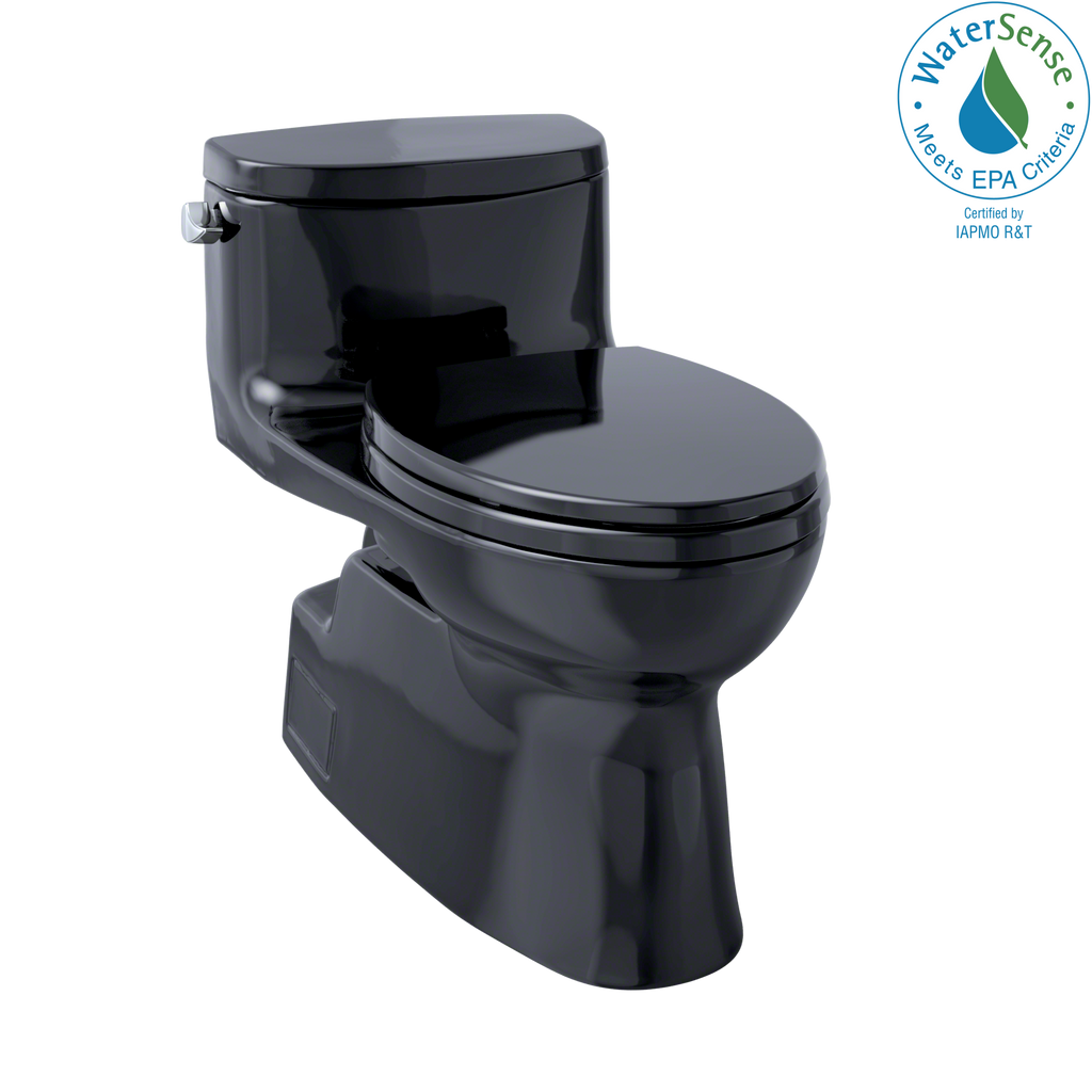 TOTO® Carolina® II One-Piece Elongated 1.28 GPF Universal Height Skirted Toilet, Ebony Black - MS644114CEF#51